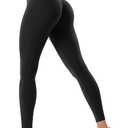Women's Hidden Scrunch Butt Lifting Leggings 25", CORLUXA Tummy Control No Front Seam Compression Yoga Pants, S