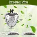 50 Pack Tea Strainer, Stainless Steel Tea Infuser, Heart Tea Ball for Loose Leaf Tea, Tea Interval Infuser, Tea Filters with Extended Chain Hook for Seasonings Cup Bottle