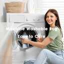 VK VKLIVING 6'x9' Area Rugs 6'x9' Washable Rug Machine Washable Rugs for Living Room Boho Area Rugs for Bedroom, Vintage Rugs Carpet Machine Rug Non Slip Office Rug, Light Blue