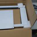 VEVOR Dog Door for Sliding Glass Door, 75 7/8"-80 11/16" Adjustable Height Doggy Door for Sliding Doors, Aluminum Frame Tempered Glass Pet Door with Hinge Structure Flap and Lock (X-Large) (White)