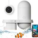 Automatic Fish Feeder with 2K HD Camera, WiFi/ App Control, Auto Fish Feeder for Vacation with Timer, 2.4G Precision Feeding，Visual Monitor for Betta Tanks and Aquarium
