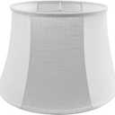 TOOTOO STAR White Large Drum Lamp Shade for Chandeliers Floor Light and Table Lamp, 12x16x11" Spider, Fabric Natural Linen Hand Crafted