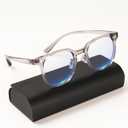 AMBEYE TR90 Blue Light Blocking Glasses - 99% Bluelight Filtering Clear Lens Anti Fatigue UV Protection for Computer/Phone/TV Screens (Gray)