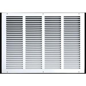 Fits 20x14 Duct Opening Stamped Steel Return Air Grille Vent Cover Grille for Sidewall and Ceiling in White Surface Dimensions: 21.75"W X 15.75"H (20" W x 14" H Duct Opening)