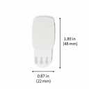2 x MOVELYST 40 Pieces Refill Strips for White Small Wire Toggle Hooks - No Tools Adhesive Replacement Strips for Wall Hooks, Removable Damage-Free Mounting Strips for Wall Decor & Storage