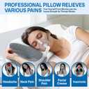 CPAP Pillow for Side & Back Sleepers - Mask Compatible Contour Design to Reduce Leaks, Breathable Memory Foam Pillow with Ergonomic Support & Hose-Friendly Cutouts for Comfortable Sleep, Grey