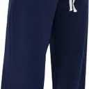 SOFIA'S CHOICE Women's Low Waisted Drawstring Sweatpants Color Block Long Pants with Pockets Blue-GD3 X-Large (Blue, XL)