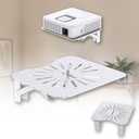 Mini Projector Shelf for Wall/Modem Shelf/Router Shelf/Router Mount/Cable Box Mount, Projector Wall Mount Shelf Aluminum Alloy Max Load Reach up 44lb - White