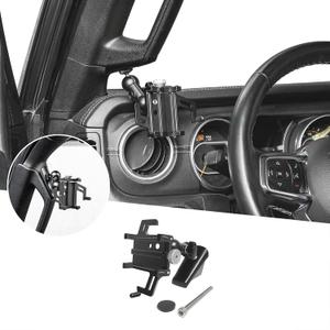 for JL A Pillar Grab Handle Cell Phone Holder Adjustable Anti-Shake Stabilizer Phone Mount for 2018-2021 Jeep Wrangler JL JLU & Gladiator JT