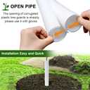 Corrugated Tree Guards, 5pcs Rigid PP Tree Trunk Protectors, Tree Bark Protector Sleeve Plant Guard Tube Wraps to Protect Bark, Tree Seedlings Tubes, Saplings Plants from Deer,Rodents, Mowers,Trimmers