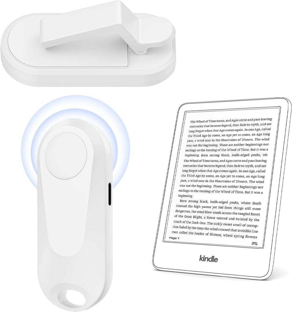 DATAFY [Case-Friendly] Page Turner for Kindle Paperwhite Oasis Kobo eReaders, Camera Camcorder Remote Controls, Page Turner Clicker for ipad Tablets Reading Novels with Wrist Strap Storage Bag