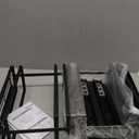 2 Pack Pull Out Spice Rack Organizer for Cabinet, 2 Tier Metal Slide Out Seasoning Organizer and Storage Heavy Duty Vertical Spice Rack Shelf Pullout for Kitchen Cabinets No Drilling (Black)