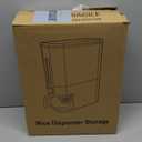 22-25 Lbs Rice Dispenser, Large Cereal Dry Food Storage Containers with Measuring Cup,BPA-Free Household for Kitchen Pantry Organization-Grey