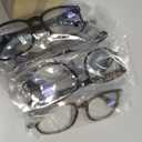 CCVOO +2.0 Ladies Reading Glasses for Women Clear Vision 5-Pack Blue Light Filtering Readers with Spring Hinges