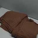 Carriediosa 100% Cotton Muslin Throw Blanket 66" X 90" Twin XL Size4-Layers Summer Gauze Throws for Bed CouchSoft Lightweight Breathable Linen Blankets Bedspread for Adults All Season, Dark Brown