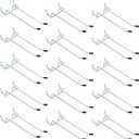 HARFINGTON 15pcs Pegboard Shelving Hooks 5" Metal Peg Board Display Hook Hanging Holders Wall Mount Organize Tools for Workbench Garage Kitchen Store, Silver