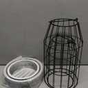 Rustic Farmhouse Lantern Decor Set of 2 - Stylish Decorative Lanterns for Your Living Room, Fireplace Mantle or Kitchen Dining Table - Modern Upscale Beauty for Your Entire Home (Black/White)