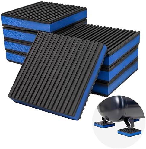 4-Pack Anti Vibration Pads, 4x4x7/8 Inch, EVA Rubber Isolation Mats, Heavy Duty Vibration Isolation Pads for Air Compressos, Conditioner, Treadmill, HVAC Washer Dryer
