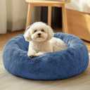 JOLLYVOGUE Dog & Cat Bed, Calming Anti-Anxiety Pet Bed for Small Dogs, Fluffy Donut Cushion for Small and Medium Pets (23")