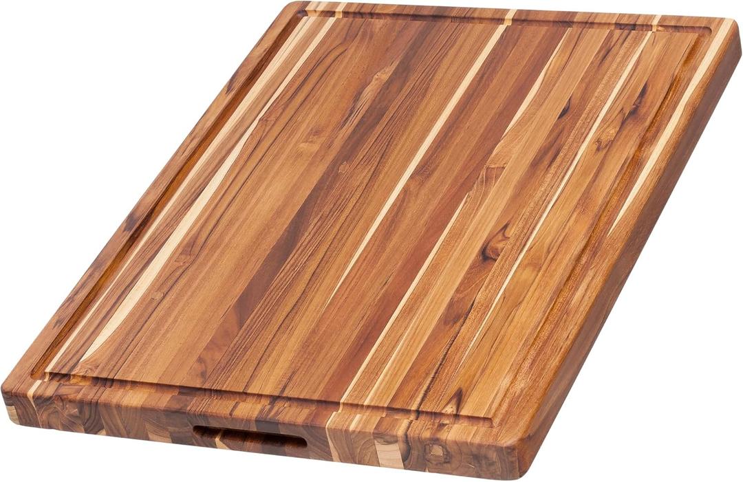 Teakhaus Cutting Board - Extra Large (XL) Wood Cutting Board with Juice Groove - Holiday Gift Ideas for Men and Women - Gift-Ready, Reversible, Edge Grain Wood, Knife Friendly - FSC Certified