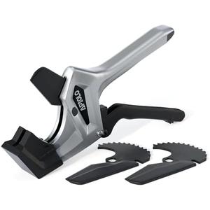 APIOLO Pvc Pipe Cutter with 2PCS Spare Blade, Pex Cutter, Cut up to 2 inches of pipe, Heavy-Duty Aluminum Ratchet Pipe Cutter Tool for PVC, PEX, PE, PVC Cutter Tool, PEX Pipe Cutter, PVC Pipe Shears