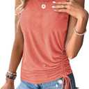 Womens Tank Tops 2 Pack Summer Tops Crew Neck Trendy Sleeveless Tops Cute Loose Fit Workout Casual Outfits 2026, Large