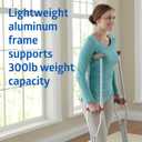 Medline Lightweight Aluminum Red Dot Crutches, for Patients 4652 Tall, Walking Aid for Kids, Adults & Seniors, 300 lbs. Weight Capacity
