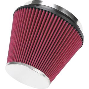 RF-1048 Universal Clamp-On Air Intake Filter, Flange Diameter: 6 In, Filter Height: 6 In, Flange Length: 0.625 In, Shape: Round Tapered