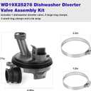 WD19X25278 Dishwasher Diverter Valve Kit Fit For GE Whirlpool Kenmore Maytag Amana Dishwasher Replacement Parts WD00X25260, WD18X21678, WD19X25259