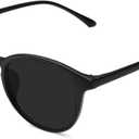Fuisetaea Nearsighted Polarized Glasses Distance Sunglasses Outdoor Shortsighted Glasses Men Women Driving Myopia Glasses,  Black/Polarized, -2.5 Diopters