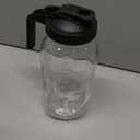 64oz Glass Pitcher with Lid, 2 Quart Mason Jar Pitchers with Lid and Spout, Wide Mouth Breast Milk Pitcher Glass Jug Sun Tea Pitchers, Cold Brew Coffee pitcher, Fridge Container for Water, Juice, Tea (Black)