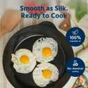 COOKLIFE 12 Inch Lightweight Pre-Seasoned Cast Iron Skillets with Handle Cover - Smooth Polished Surface, Easy to Clean Cast Iron Pan Use in the Oven, on the Stove or Grill, Over a Campfire