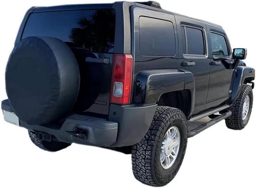 Black Spare Tire Cover, Spare Wheel Cover, for Jeep Wrangler, Ford Bronco, Hummer H3, Toyota Honda GMC Buick SUVs, Spare Tyre Cover Protector (XL: 275/70R17, 285/70R17)