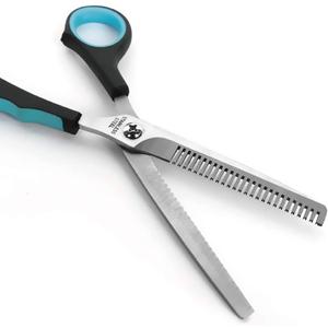 7 inch Thinning Scissors with 26-Teeth Stainless Steel Blades and Wave Style Handle for for Home Hair Cutting Shears