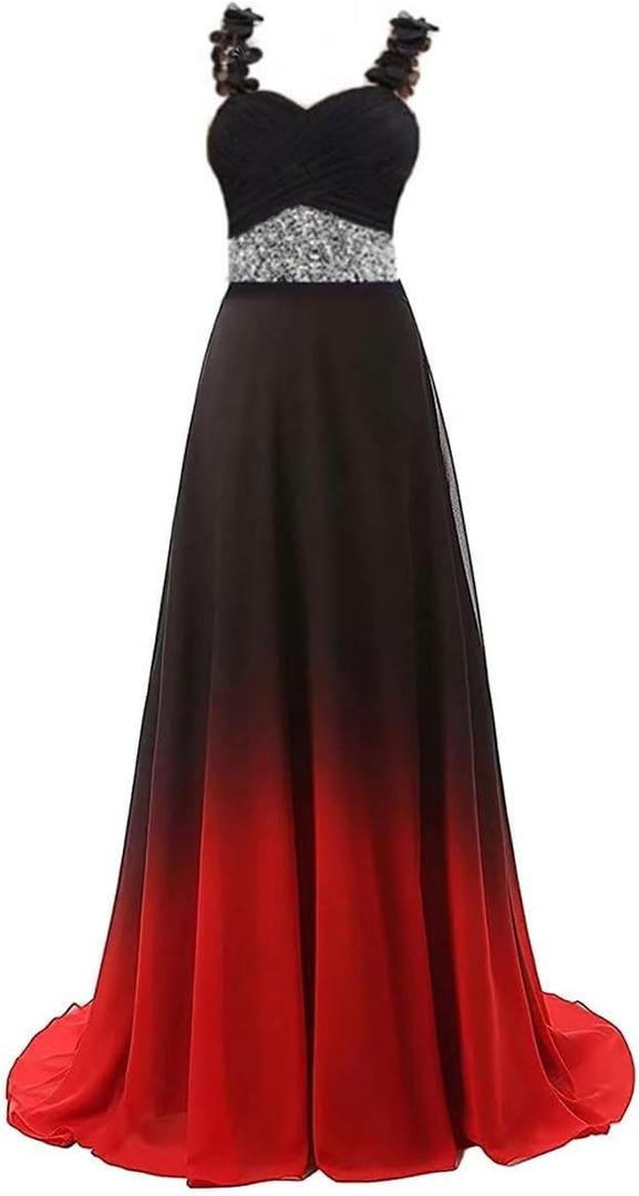 Women's Top Gradient Evening Prom A Line Gowns Size 20