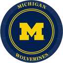 Westrick Michigan Wolverines 9" Paper Plates, 8 Pack – Officially Licensed University of Michigan Disposable Plates with Multicolor Logo – Tailgating, Game Day, Graduation Parties & Fan Celebrations