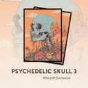 Psychedelic Skull 3 MTG Card Sleeves (Smooth) - 104 Count Standard Size TCG Sleeves - Compatible with Magic The Gathering - Double Sleeving - Original Art Design, Premium Protection