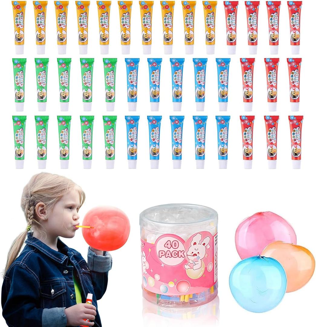 40Pcs Blow Plastic Bubbles Plastic Bubbles Toys Large Bubble Balloons for Schools Party Birthday Gift