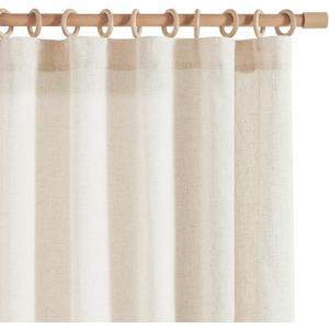 jinchan Soft Linen Curtains, Natural Curtains 96 Inches Long, Crude Light Filtering Farmhouse Drapes for Living Room Bedroom, Beige Drapes Back Tab Top Set 2 Panels (W50 x L96, Natural) (50"W x 96"L (Pack of 2))