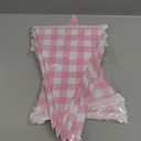 Pasimy 98.42 ft 120 Pieces Pink Gingham Pennant Banner - Pink Plaid Garland Decor Gingham String Triangle Party Bunting Flags for Birthday Baby Shower Party Decorations Supplies