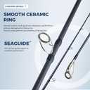 Surf Rod Graphite Surf Spinning Fishing Rod with Seaguide Reel Seat, 9' - 2 Piece