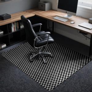 BesWin Office Chair Mat for Carpet, 48" x 60" Large Computer Desk Chair Mat for Low Carpeted Floors, Thick and Sturdy Carpet Protector for Rolling Chairs, Easy Glide Floor Mat for Home, Gaming (Black)