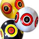 Bird-X Scare-Eye Bird Scare Balloons for Bird Control, 3D Predator Eye Design, Reflective Bird Scare Solution, Covers Up to 6,000 Sq Ft, Pack of 3 (Yellow/White/Black)