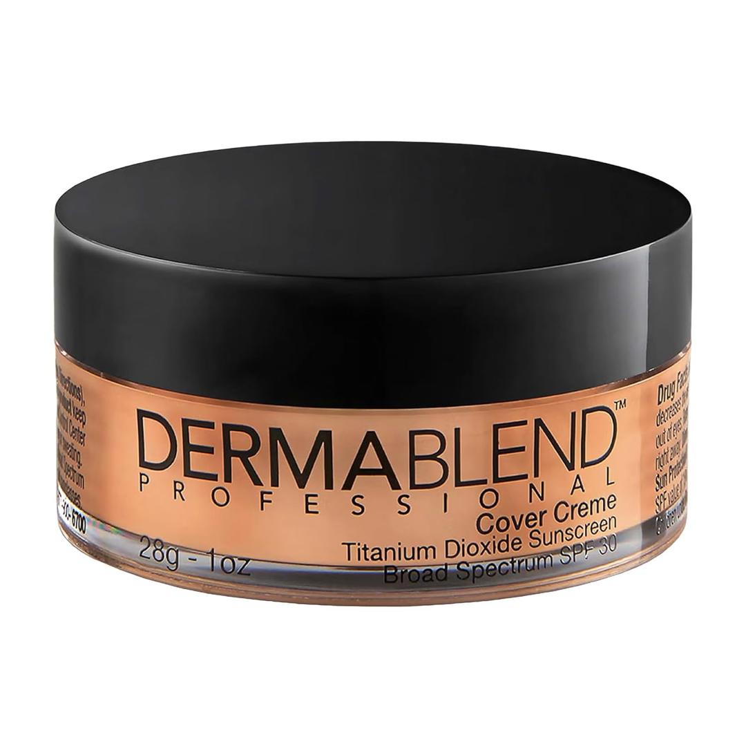 Dermablend Cover Crme Full Coverage Foundation Makeup, Hydrating Cream Concealer for Dark Circles and Blemishes, Maximum Coverage with Mineral Sunscreen SPF 30, 1 OZ (35C Medium Beige: For medium skin with very cool undertones)