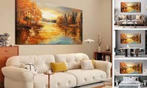 Canvas Wall Art Decor Artwork for Walls Black and White Wall Art Decor Foggy Forest Wall Decor Art Large Landscape Nature Wall Art for Living Room Art Work for Home Ofiice Bedroo Wall Decor 29 "x 58"