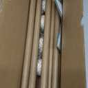 QDWIS 2 Pack Boho Wood Curtain Rods for Windows 48 to 84 inch,1" Adjustable Heavy Duty Window Curtain Rod with Imitation Wood Grain Finials,Rustic Decorative Drapery Rods Set 3688'',Weathered Wood