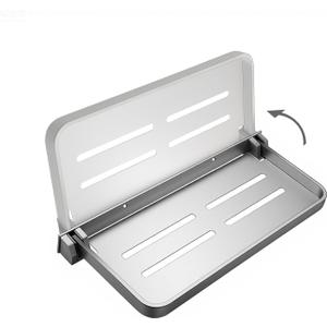 RV Aluminum Folding Wall Shelf - Space-Saving Fold-Down RV Shelves for Camper Storage, 11x4.2 Inch Wall-Mounted RV Shelf for Kitchen Bathroom Organization