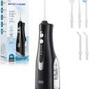 Water Dental Flosser 300ML Portable - 4 Modes Cordless Oral Irrigator - Rechargeable IPX7 Waterproof - Water Dental Piks for Cleaning for Home Travel
