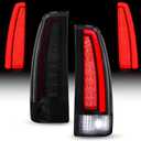 Pair Smoked Black LED Tail Lights for Chevy GMC Pickup Truck 1988-1998 (C/K Series, Silverado, Sierra), Suburban/Tahoe/Blazer/Yukon 1992-1999, Full LED Rear Lamps, Plug & Play, Left Side