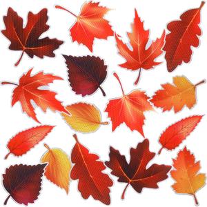 Yexiya 16 Pcs Fall Leaf Magnets Thanksgiving Car Magnets for Fridge Refrigerator Waterproof Autumn Decorations Gifts